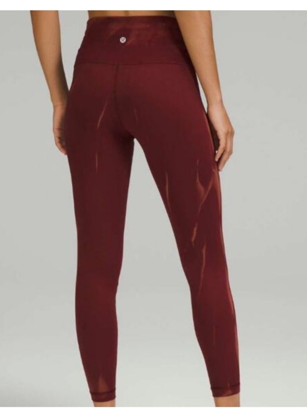 Lululemon Wunder Train High-Rise Sunbleached Washed Red Merlot Leggings 6